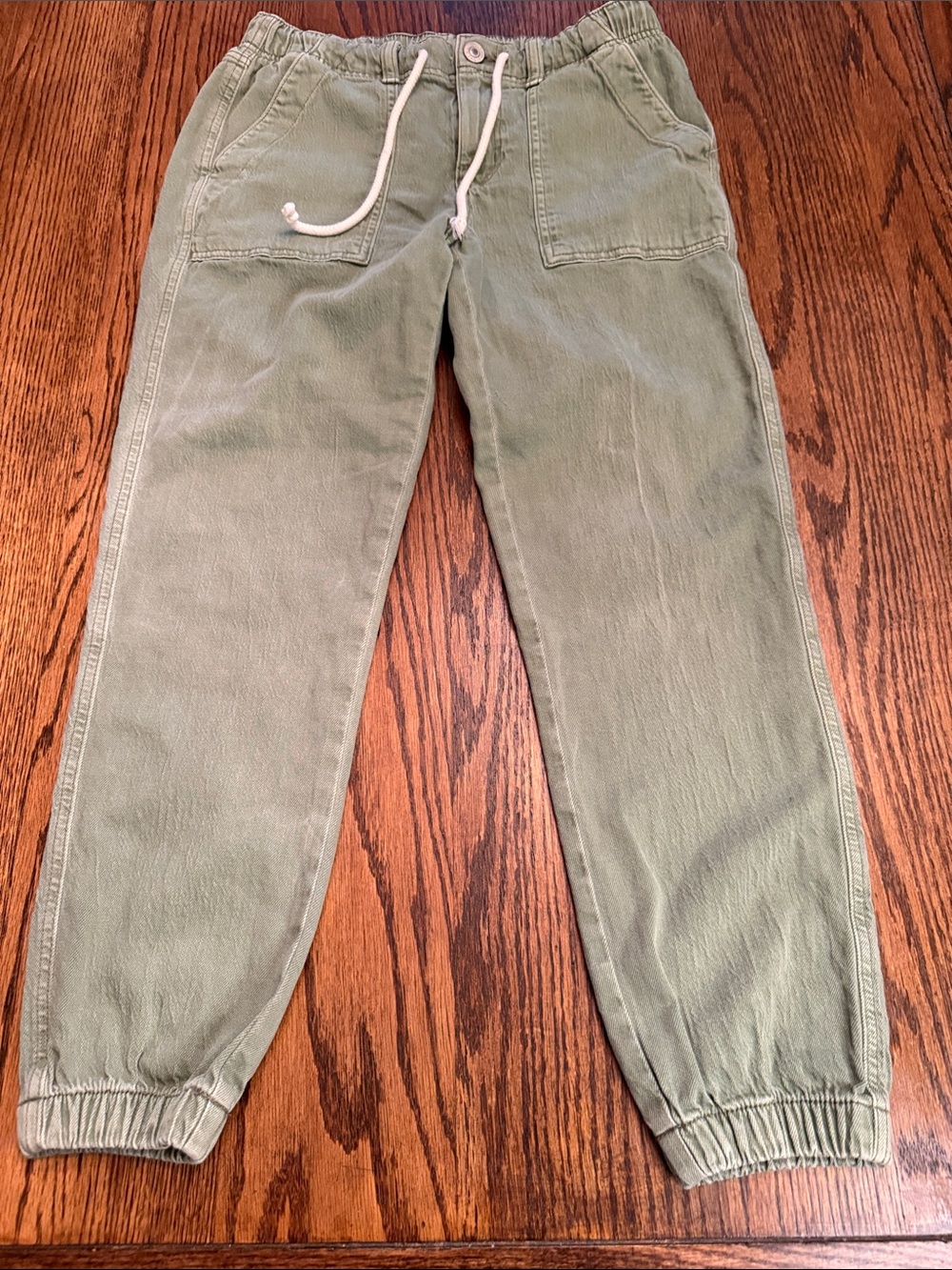 American Eagle High Rise Utility Cargo Jogger Pants Olive Green Size 4